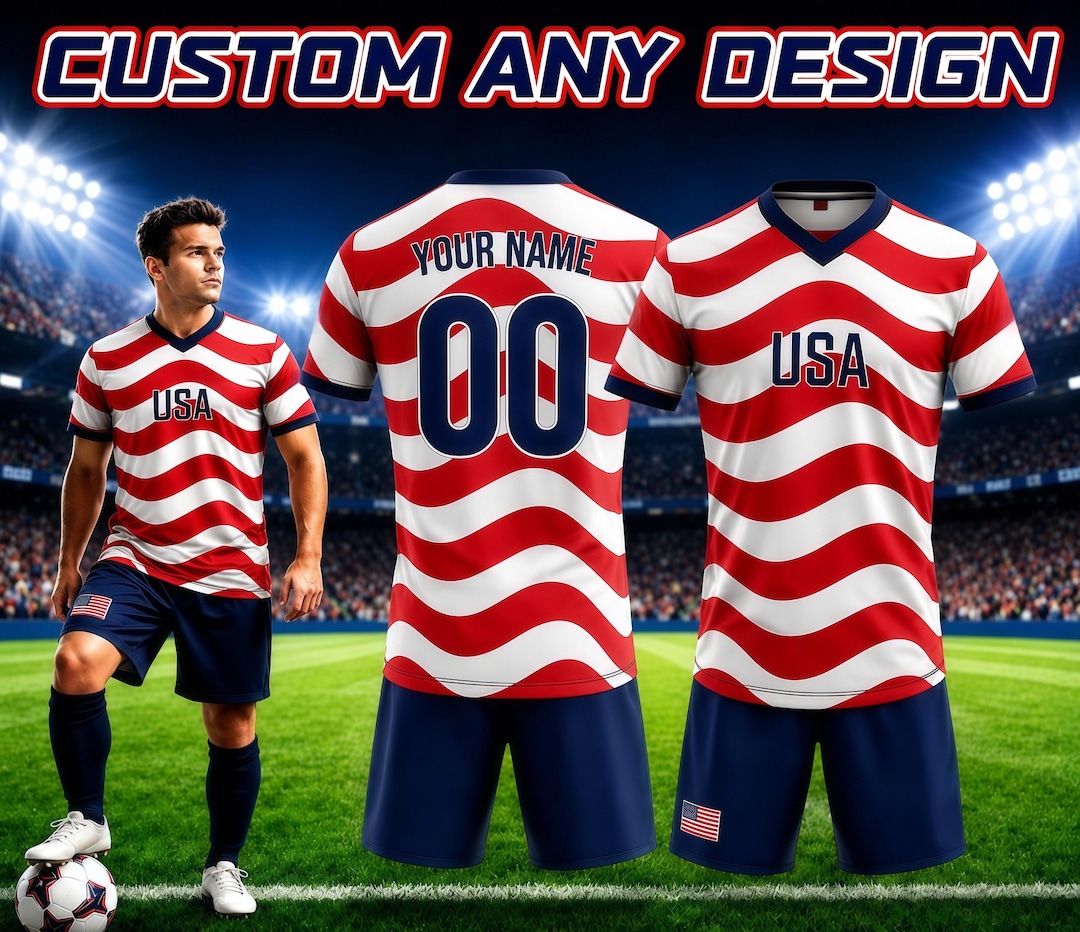 Custom USA 2026 Soccer Jersey Personalized Name Number Team Uniform for ...