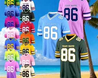 Custom Football Jersey Personalized Name Number Team Logo Birthday Gift for Him Her