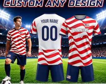 Custom USA 2026 Soccer Jersey Personalized Name Number Team Uniform for Men Women Youth