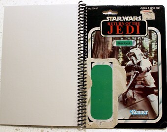 Biker Scout Recycled Vintage Star Wars ROTJ Notebook/Journal