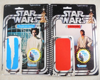 Luke Skywalker and Princess Leia Recycled Vintage Style Star Wars Notebook/Journal