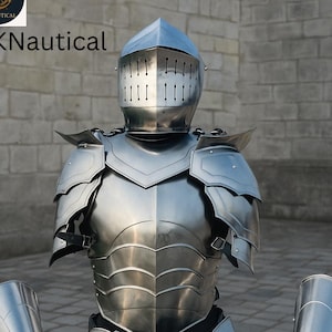Full Medieval Knight Armor Suit – Handmade Steel Plate with Helmet