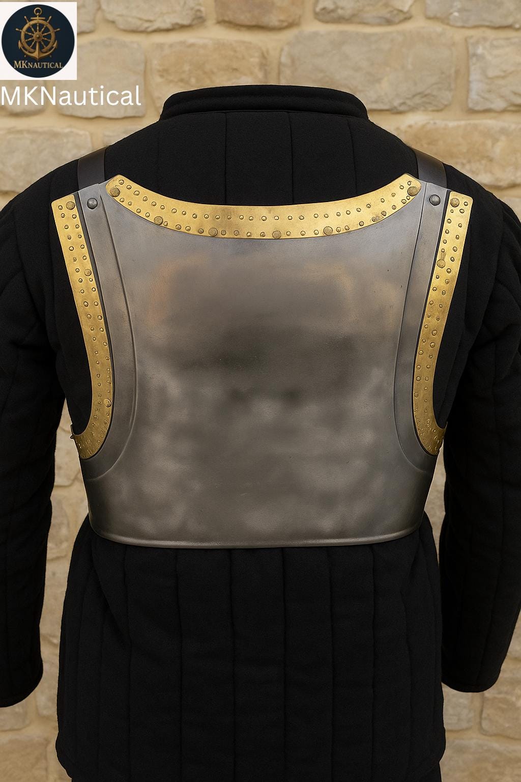 Medieval Cuirass Armor – Steel Breastplate & Backplate With Brass Trim ...