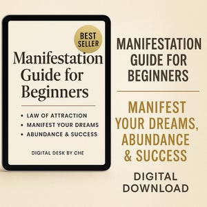 Manifestation Guide for Beginners | Law of Attraction eBook | Manifest Your Dreams, Abundance & Success | Digital Download