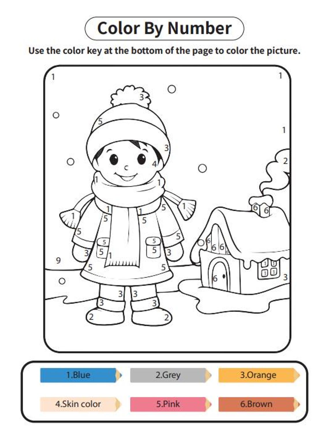 10 Color by Number Pages for Children. My Very Own Art - Etsy