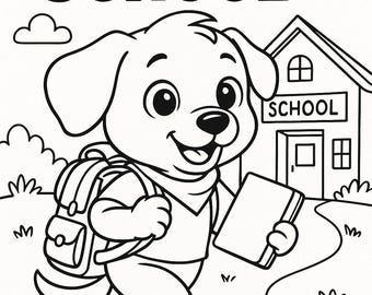 10 Malseiten von niedlichen Welpen - Entzückendes Hunde Malbuch für Kinder & Erwachsene - Spaß und entspannende Kunst, mutig, scharf, sauber und einfach