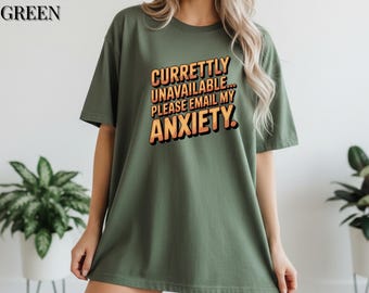 Grappig angst-T-shirt – uniseks T-shirt geestelijke gezondheid Humor