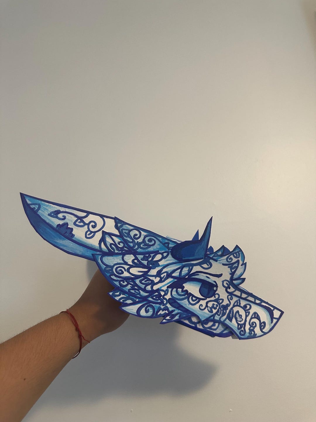 Handmade Paper Dragons Paper Dragon Puppet - Porcelain Themed - Etsy
