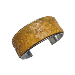 Genuine Phython Bracelet 2.8 cm Natural Sanca Bracelet Khaki