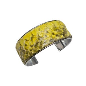 Genuine Phython Bracelet 2.8 cm Natural Sanca Bracelet Yellow