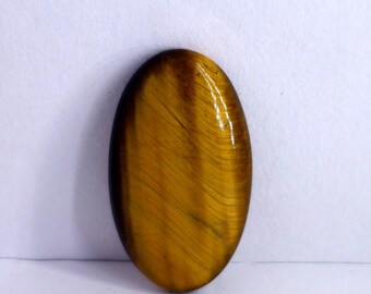 Gorgeous Top Grade Quality Natural Tiger Eye Cabochon Loose Gemstone, Oval Shape 41 Ct. 39x21x5 mm For Making Jewelry Stone