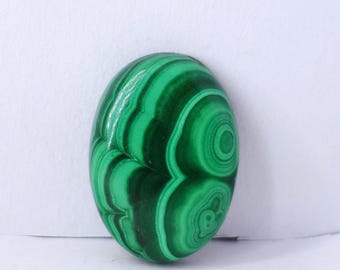 Attractive Top Grade Quality Natural Green Malachite Cabochon Loose Gemstone, 75 Ct. 34X24X6 Oval Shape Making Jewelry Calibrated Stone