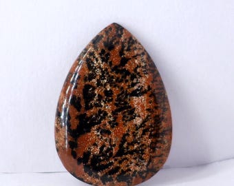 Brilliant Top Grade Quality 100% Natural Honey Dendrite Agate Cabochon Loose Gemstone, Pear Shape 62 Ct. 45X31X5 mm For Jewelry Making Stone