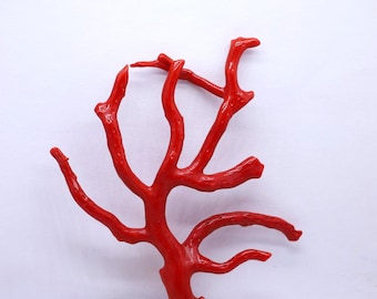 NEW The Biggest Rare Tree 100% Natural Italian Red Coral Branch Cabochon Gemstone, AAA+ Quality Coral Polished Stick Raw Well Polished