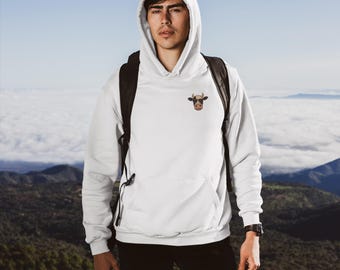 Sudadera con capucha de forro polar para amantes de las vacas: ropa de estilo campestre con animales