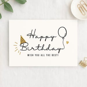 Cartão de presente de feliz aniversário