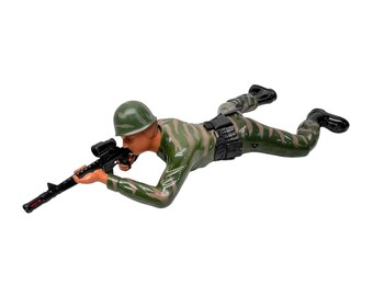 Vintage 1987 Regency 12" Crawling/Shooting Army Soldier - Tested - Works