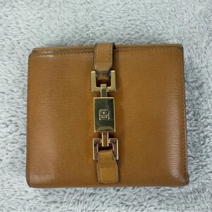 Gucci authentische Jackie Mustard gelbe Ledergeldbörse W/Bag NS120050