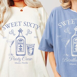 Comfort Colors 60th Birthday Shirt 60th Birthday Party Custom Cocktail Social Club Shirt Sixty Matching Girls Trip Shirt 60th Birthday Gift