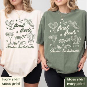 Camisa personalizada de Final Fiesta, despedida de soltera en México, atuendos a juego para viaje de chicas, regalo para despedida de soltera