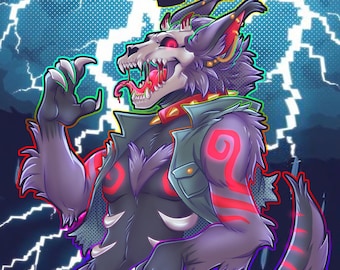Illustration personnalisée d'avatar furry, personnage anthropomorphe sur commande, portrait de fursona (fichier numérique)