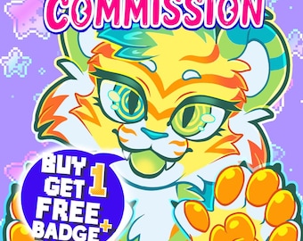 Commande d'illustration personnalisée de personnage anthropomorphe (avatar Fursona) (article numérique)