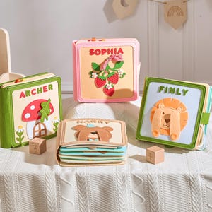 Personalized Baby Easter Gift, Handmade Felt Quiet Book, Custom Montessori Sensory Toy, First Birthday Present, Busy Book, Soft Felt Toy