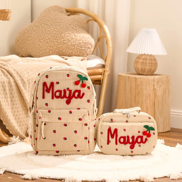 Personalized Set - Backpack and Lunchbag - Back to School Gift - School Lunch Bag - Back to School - Kid Gift