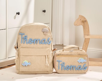 Personalized Set - Backpack and Lunchbag - Back to School Gift - School Lunch Bag - Back to School - Kid Gift