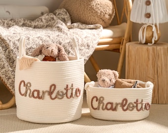 Personalized Basket -  Personalized Baby First Name Basket - Baby Woven Basket - Baby Shower - Nursery Basket