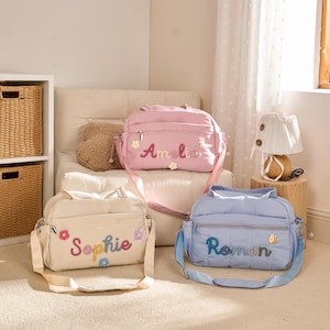 Personalisierte Wickeltasche für Mama, Benutzerdefinierte Reise-Baby-Tasche, große Krankenhaustasche, Monogramm Weekender Windeltasche, Baby-Dusche-Geschenk, Mutter Tasche