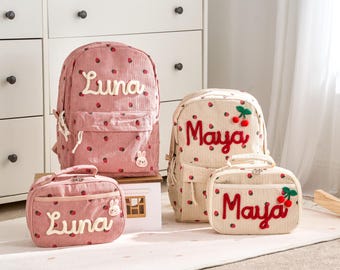 Personalized Set - Backpack and Lunchbag - Back to School Gift - School Lunch Bag - Back to School - Kid Gift