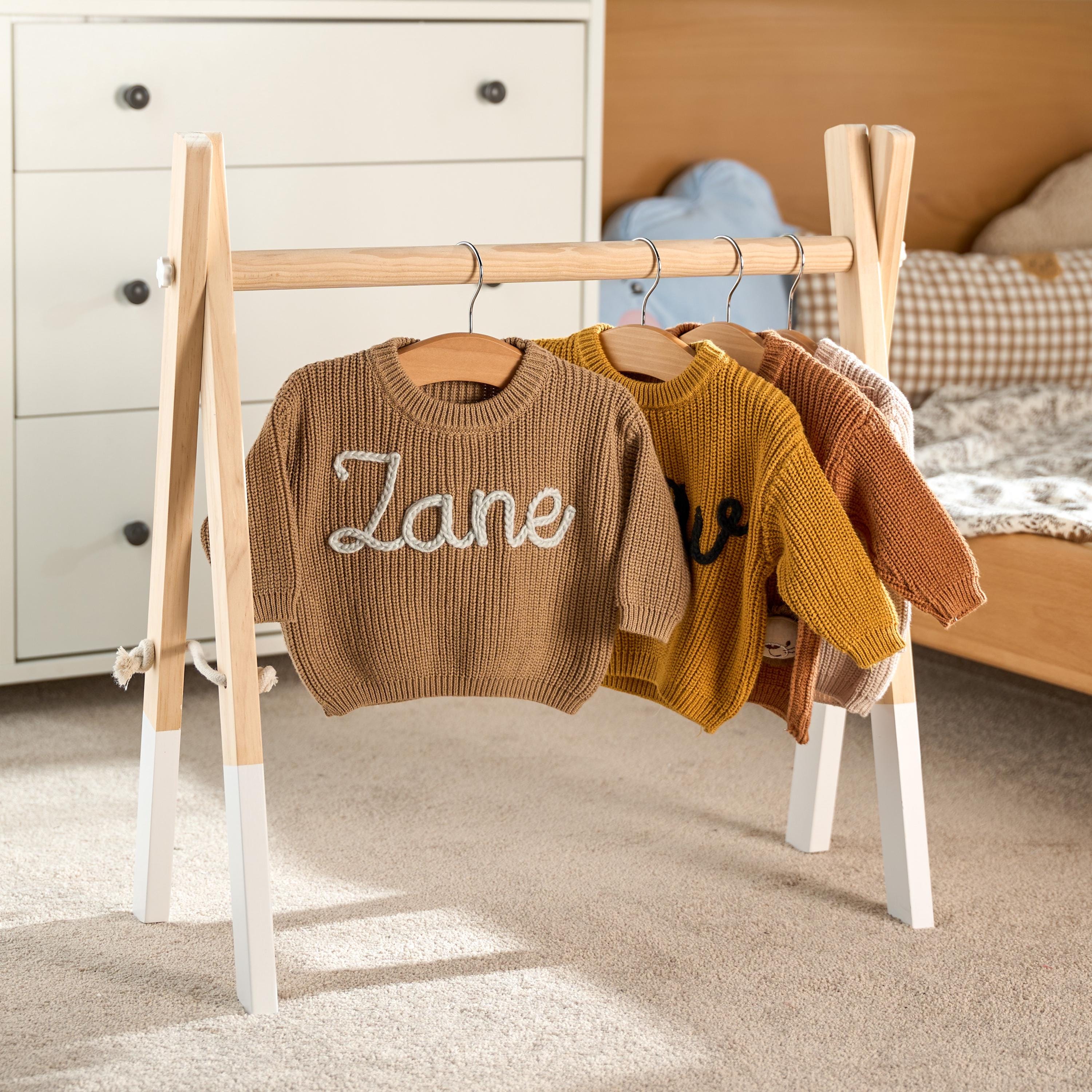 Personalized Sweater - Custom Embroidered Baby Sweater - Toddler Knit Sweatshirt - Baby Name Jumper