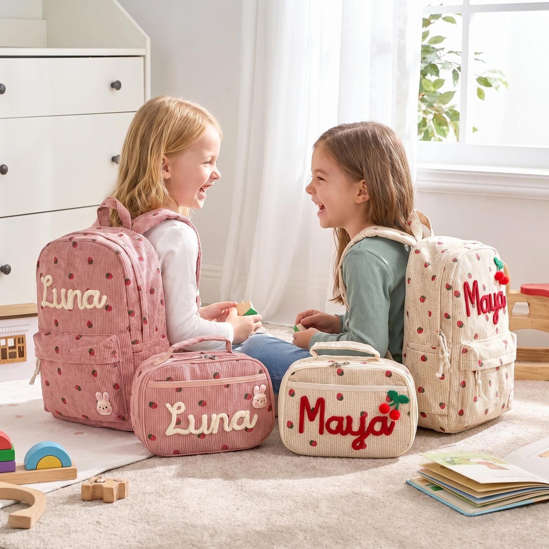 Personalized Set - Backpack and Lunchbag - Back to School Gift - School ...
