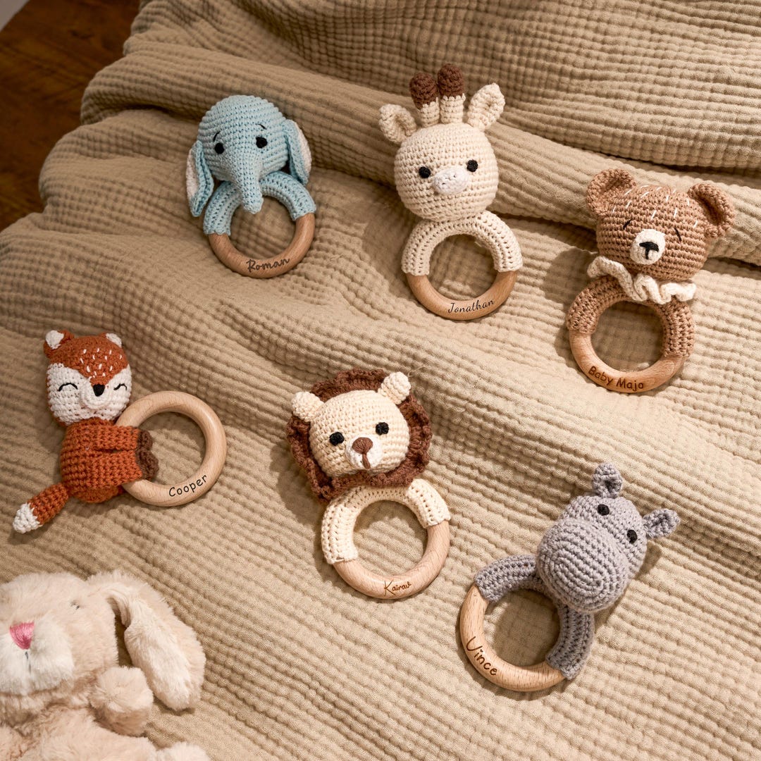 Personalized Baby Rattle - Custom Baby Rattle With Name - Engraved ...