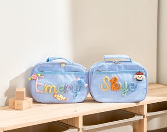 Personalisierte Lunch Bag für Kinder - Insted Lunch Bag für Kinder - Personalisierbare Lunchbox mit Namen - Kinder-Mahlzeit-Tasche - Personalisiertes Babypartygeschenk