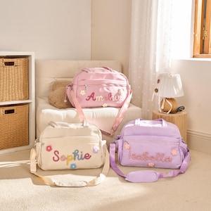Personalisierte Wickeltasche für Mama, Benutzerdefinierte Reise-Baby-Tasche, große Krankenhaustasche, Monogramm Weekender Windeltasche, Baby-Dusche-Geschenk, Mutter Tasche
