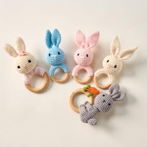 Personalized Baby Rattle - Custom Baby Rattle with Name - Engraved Animal Rattle -Baby Shower Gift - Newborn Gift
