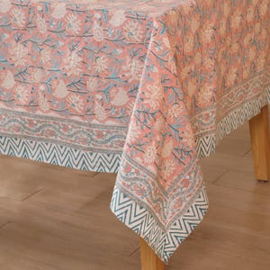 Floral Vintage Cotton Table Cloth Square/Rectangle/Round Custom Table Table Top Covers With Napkin/Placemat/Runner Table Decor.