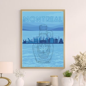 Cartel de Montreal, Ciudad Canadiense, YUL, Descarga Digital, Arte de pared