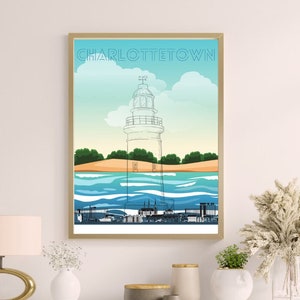 Charlottetown Poster, Canadian City, YYG, Digital Download, Wall Art