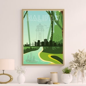 Cartel de Halifax, Ciudad Canadiense, YHZ, Descarga Digital, Arte de pared