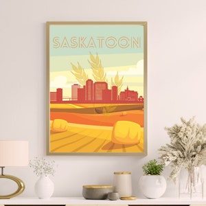 Cartel de Saskatoon, Ciudad Canadiense, YXE, Descarga Digital, Arte de pared