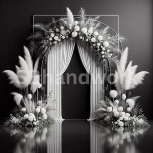 Black and white Digital Photography Backdrop Digital Background Modern Photography Backdrop Birthday Anniversary