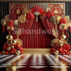 Rot und Gold Digital Fotografie Hintergrund Digitaler Hintergrund Moderne Fotografie Hintergrund Geburtstag Jahrestag