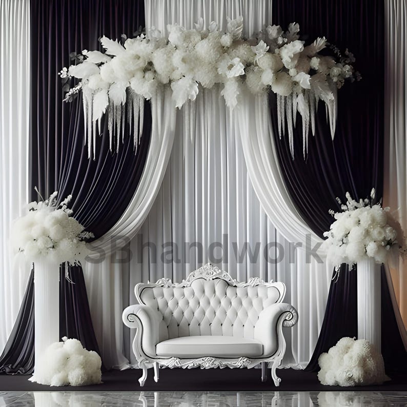 Black & White Digital Photography Backdrop | Modern Photo Background ...
