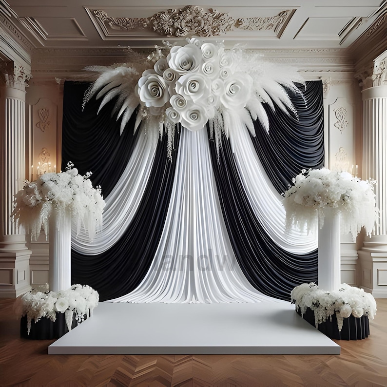 Black & White Digital Photography Backdrop | Modern Photo Background ...