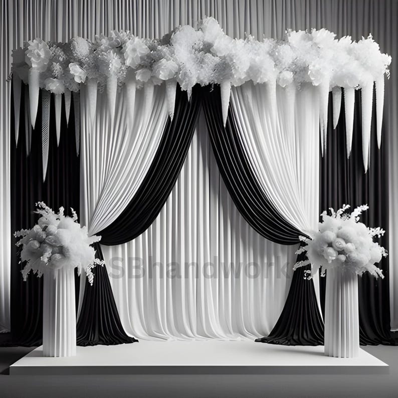Black & White Digital Photography Backdrop | Modern Photo Background ...