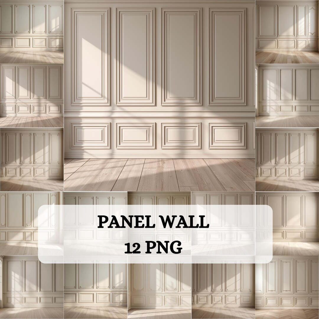 Elegant Panel Wall Digital Backdrops and Overlays | Fine Art Textures ...
