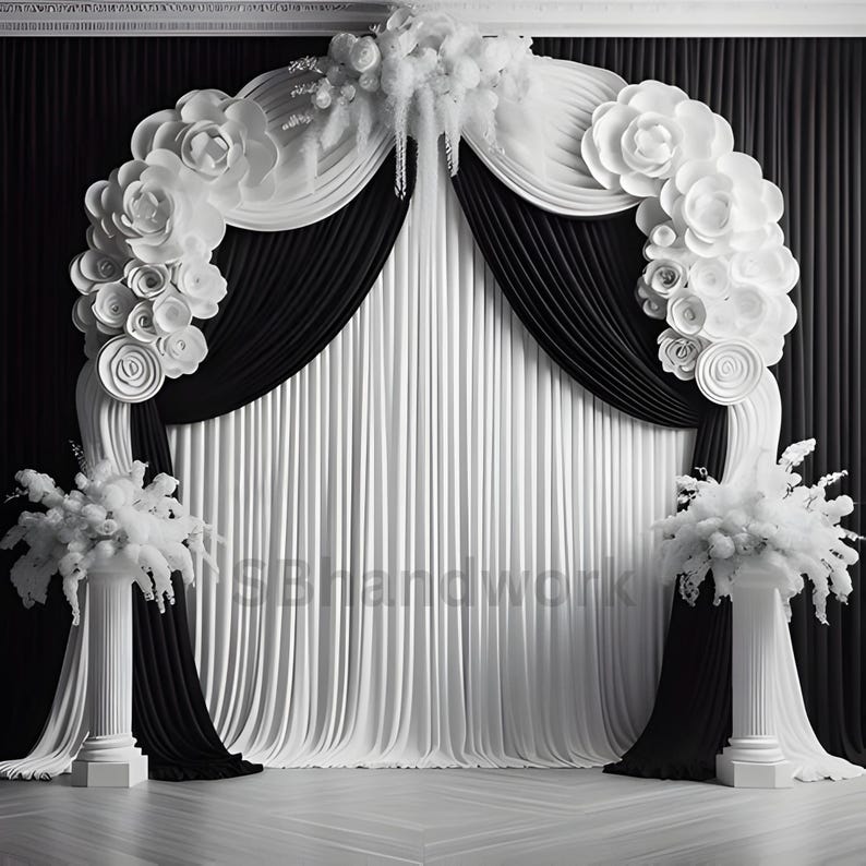 Black & White Digital Photography Backdrop | Modern Photo Background ...